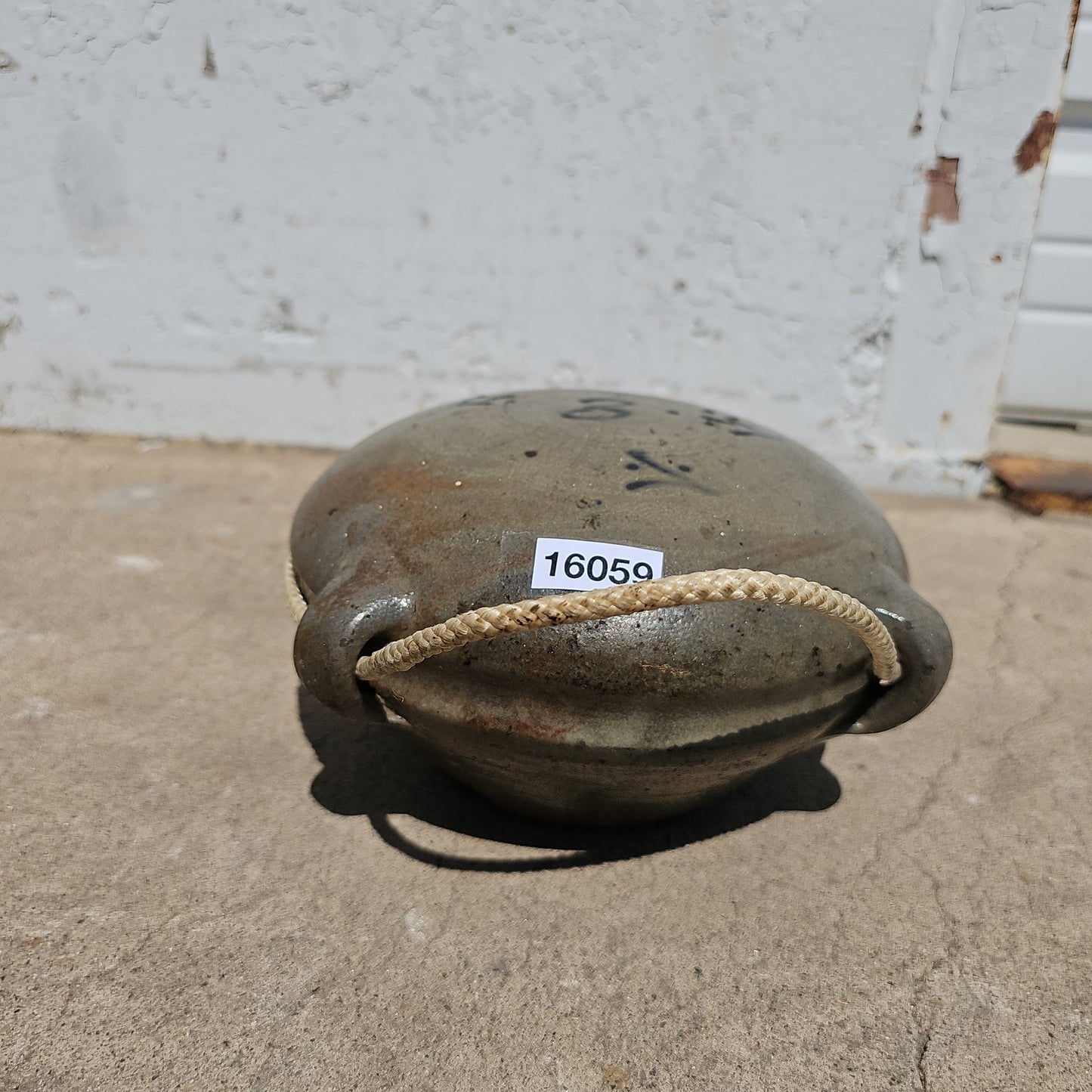 French Toad Flask Stoneware Container Decor