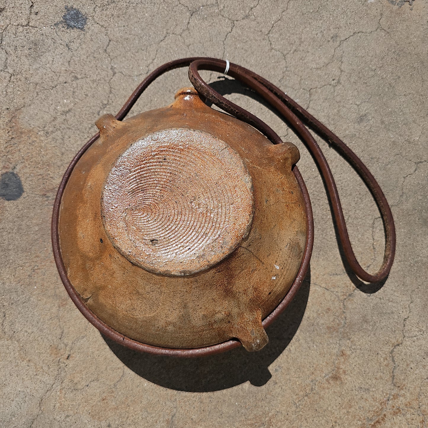 French Toad Flask Stoneware Container Decor