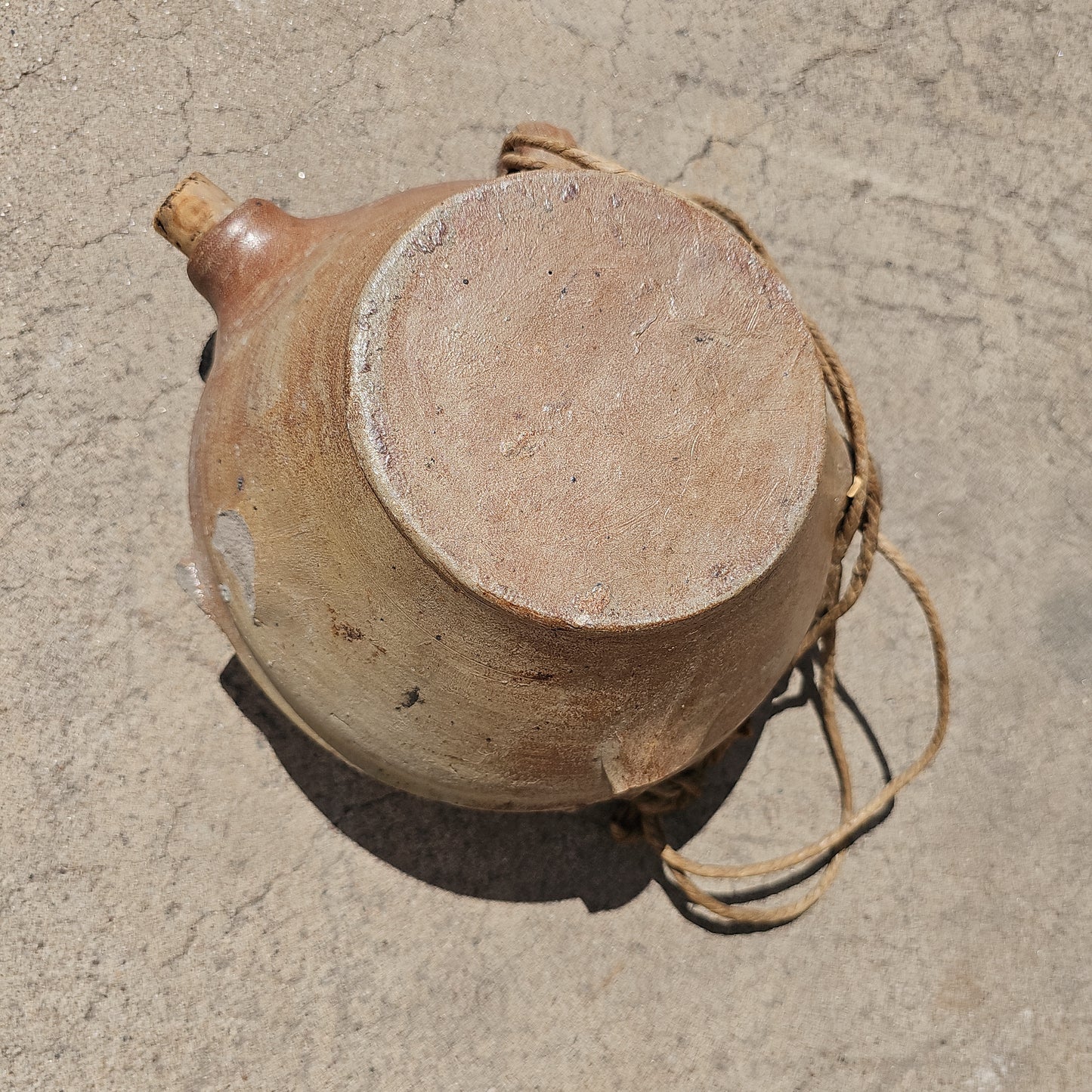 French Toad Flask Stoneware Container Decor