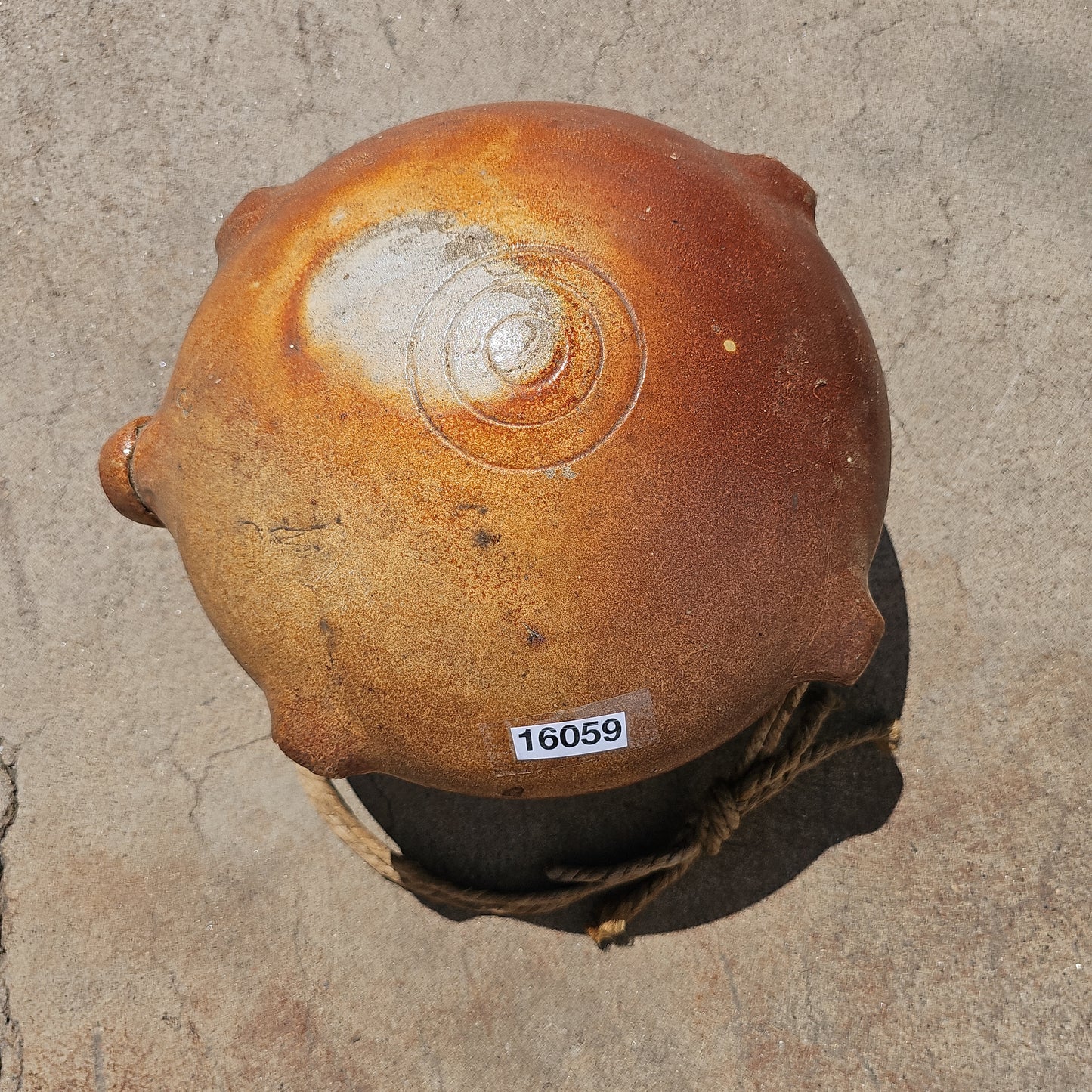 French Toad Flask Stoneware Container Decor