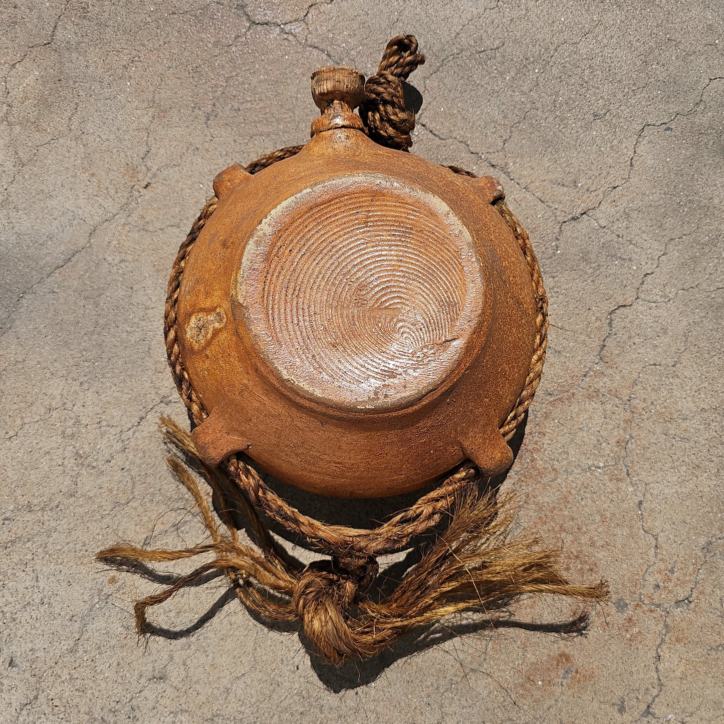 French Toad Flask Stoneware Container Decor