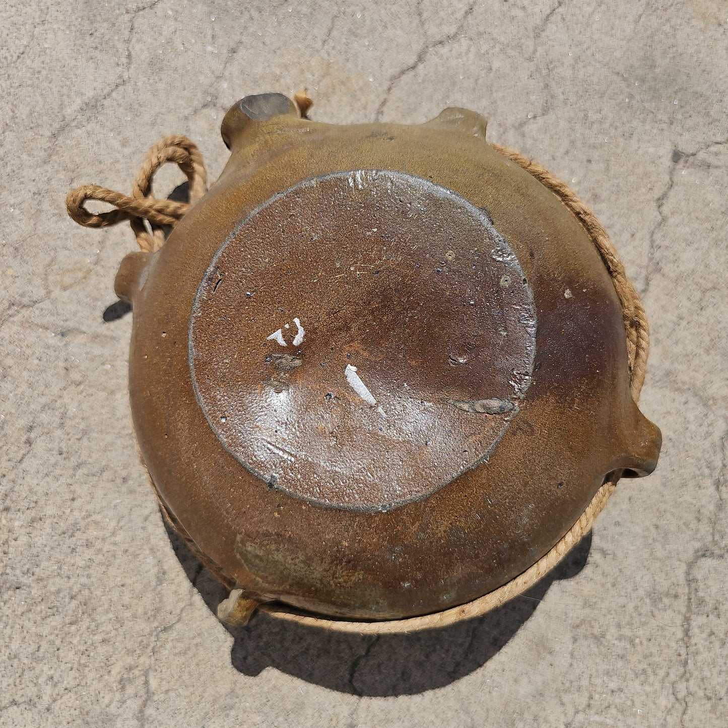 French Toad Flask Stoneware Container Decor