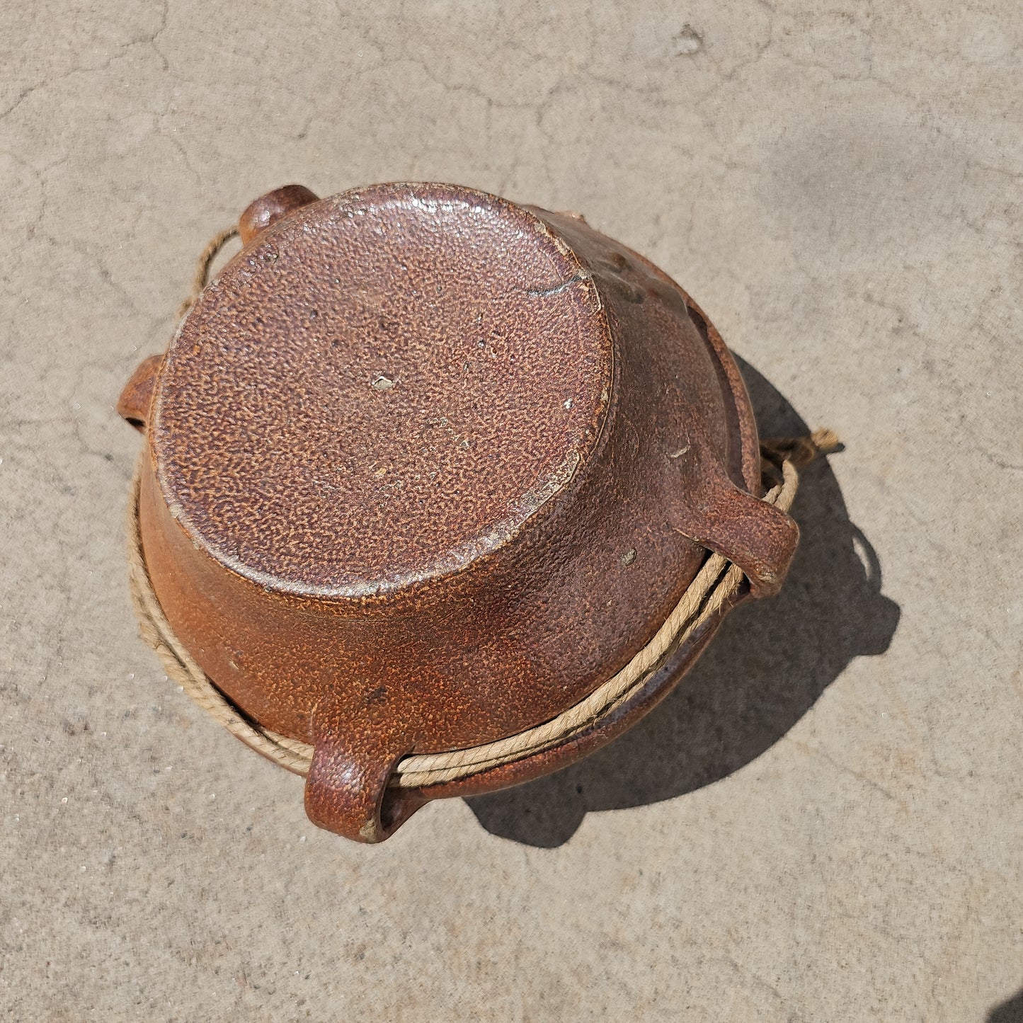 French Toad Flask Stoneware Container Decor