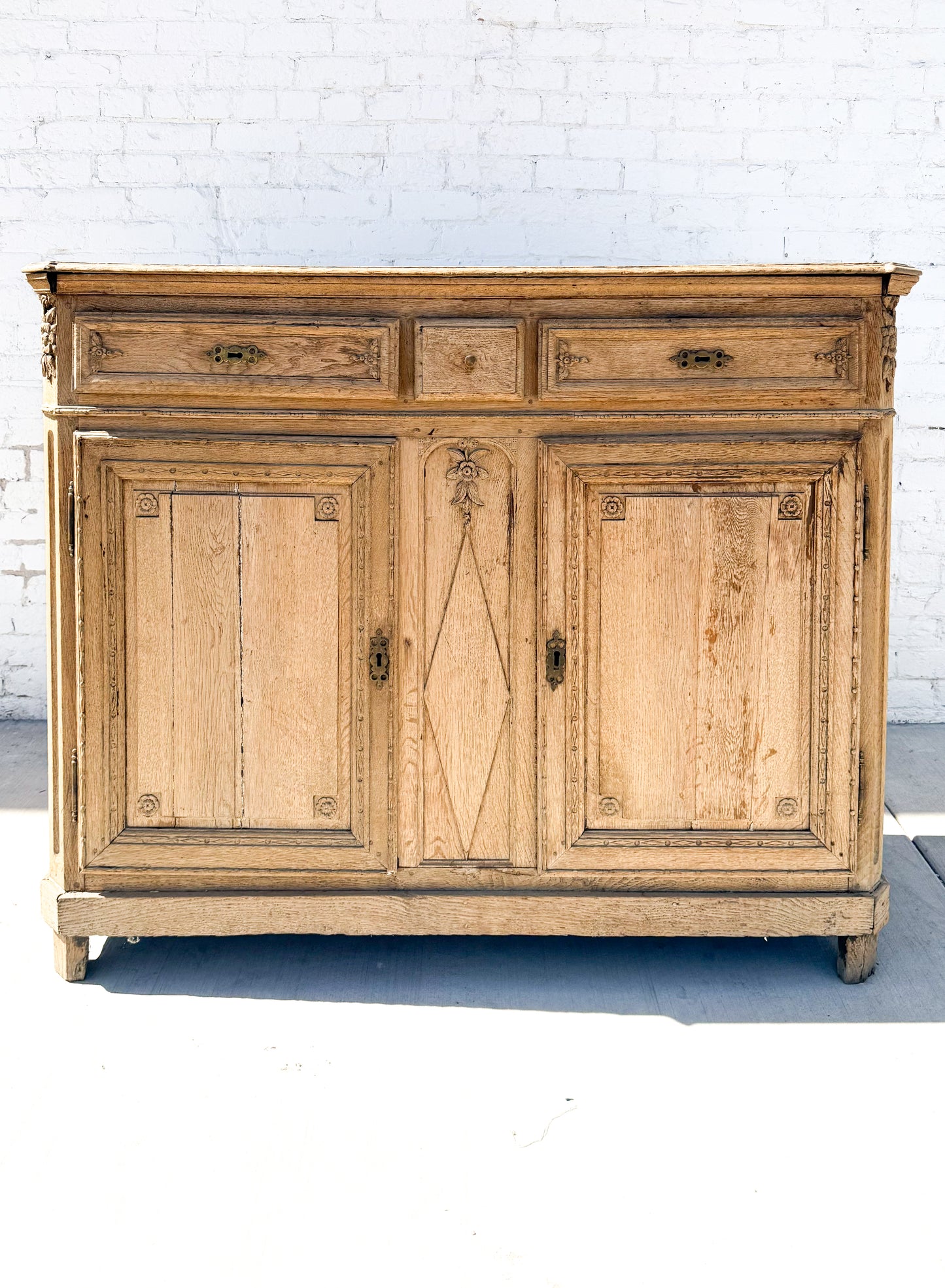 French Bleached Oak Sideboard