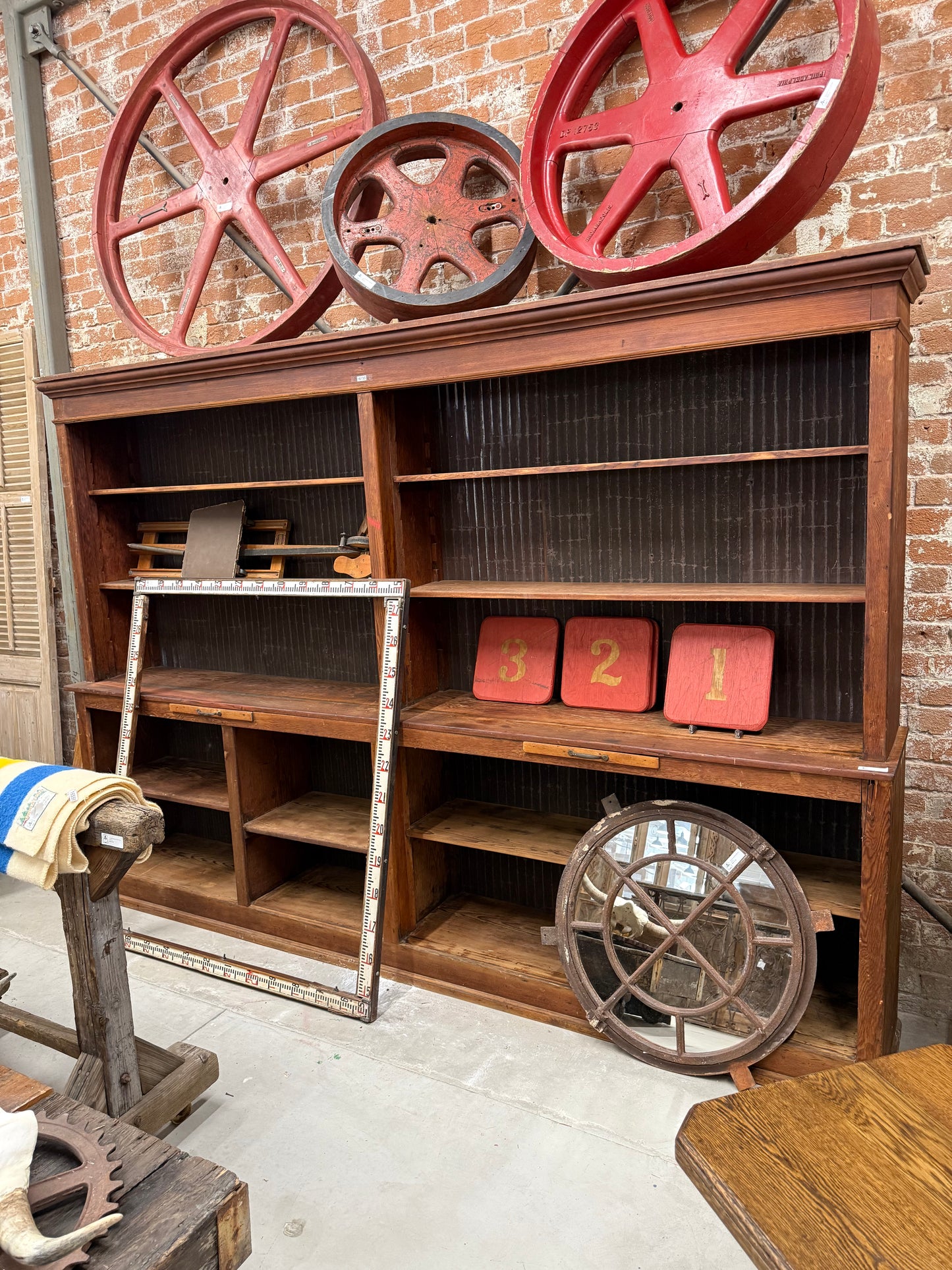 2-Piece General Store Display Cabinet from Pennsylvania