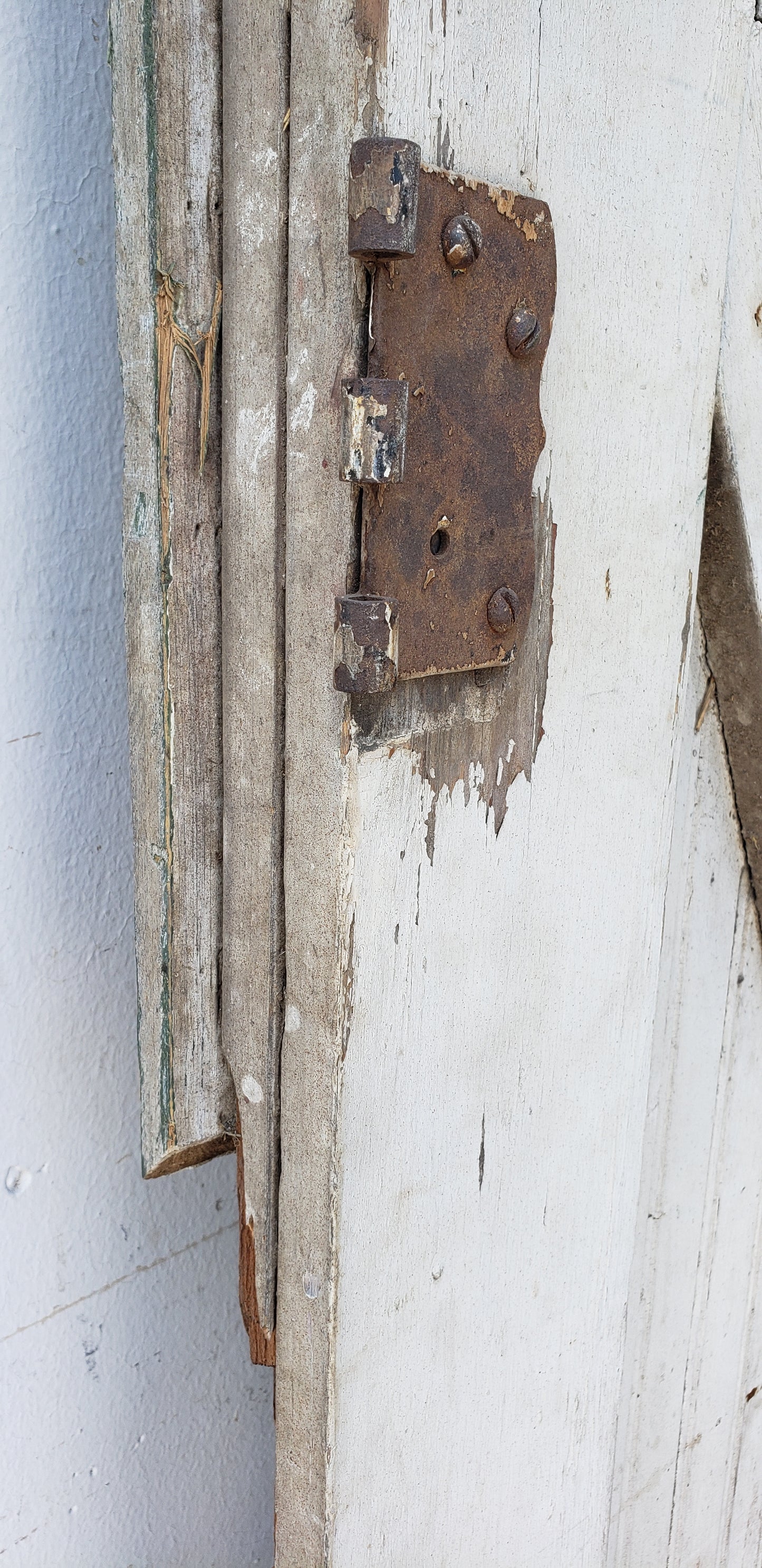 Single 2 Panel White Antique Barn Door