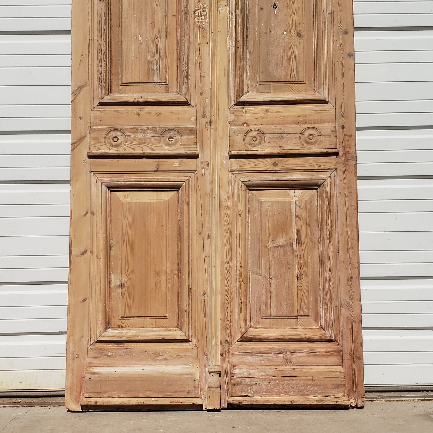 Pair of Washed Antique 2-Panel Doors
