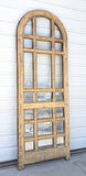 Single Washed Antique Arched Wood Door/Window w/21 Lites