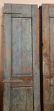 Pair of Blue Ornate Wood Carved Antique Doors