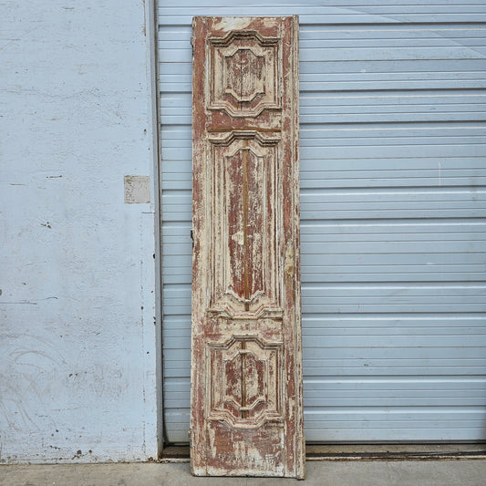 Single Ornate 3 Panel Antique Carved Door
