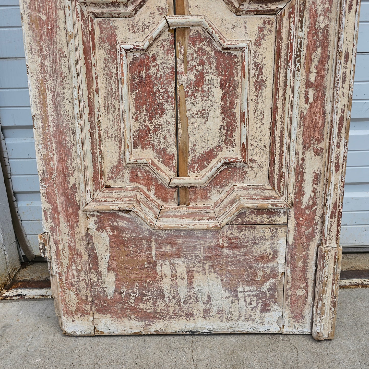 Single Ornate 3 Panel Antique Carved Door