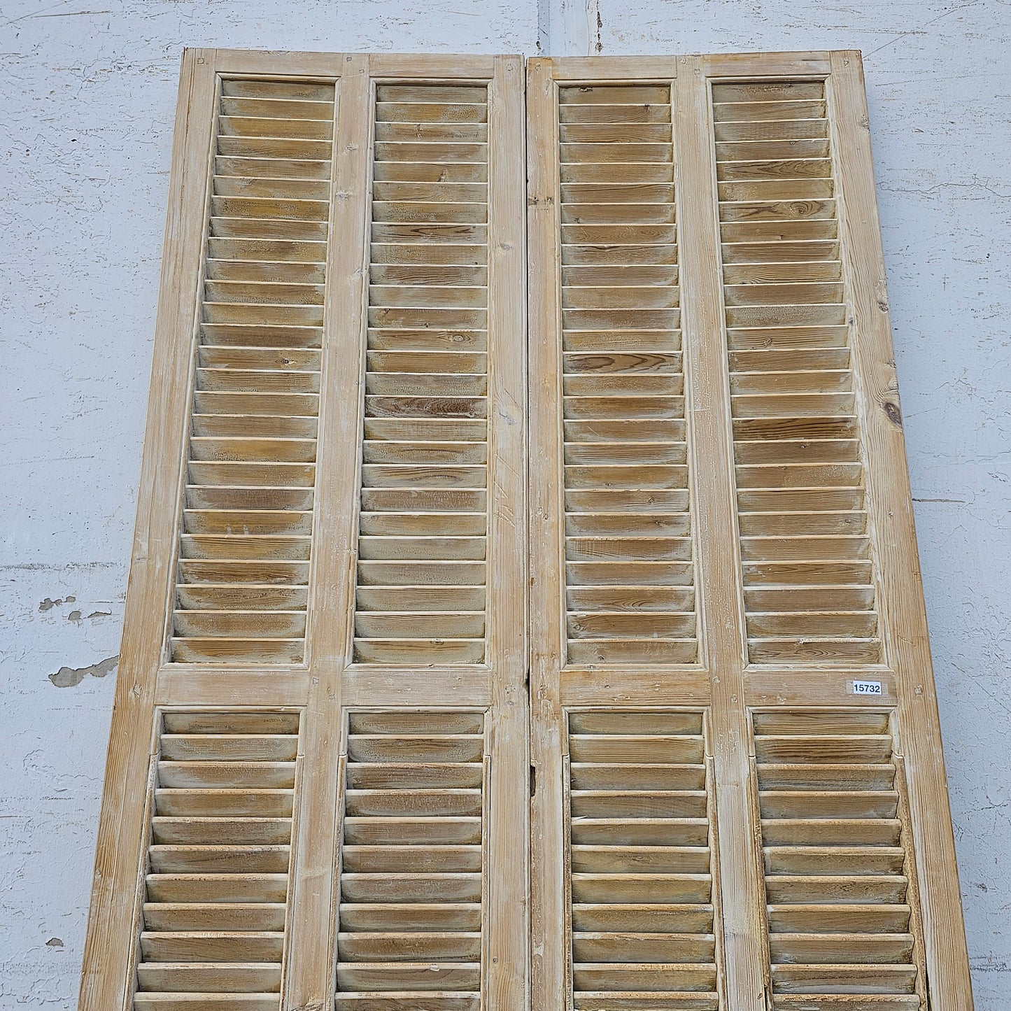 Pair of Shuttered Wood Doors w/2 Panels