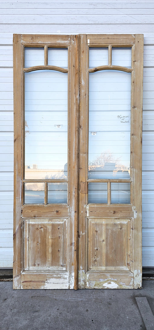 Pair of Antique French Doors with 5 Lites