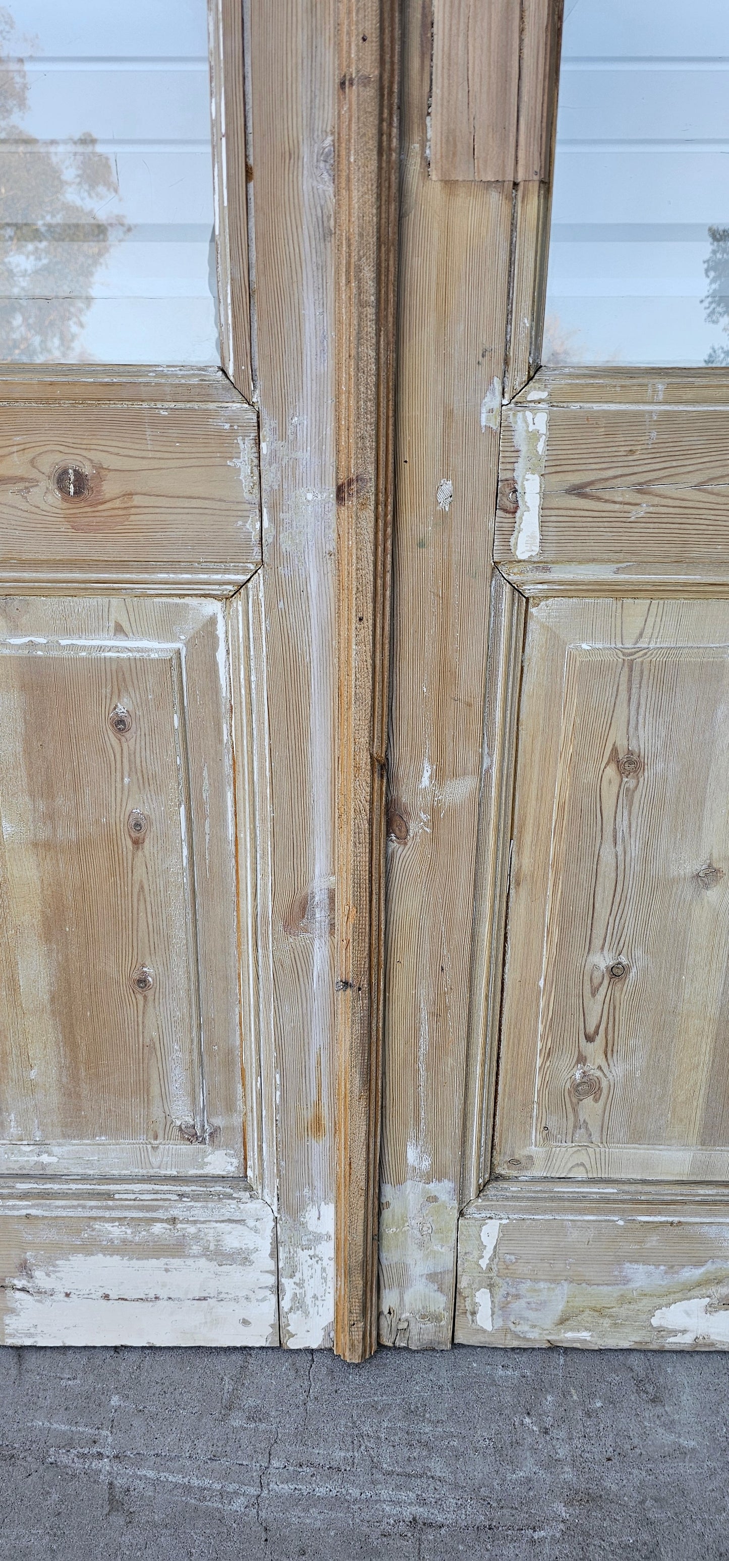 Pair of Antique French Doors with 5 Lites