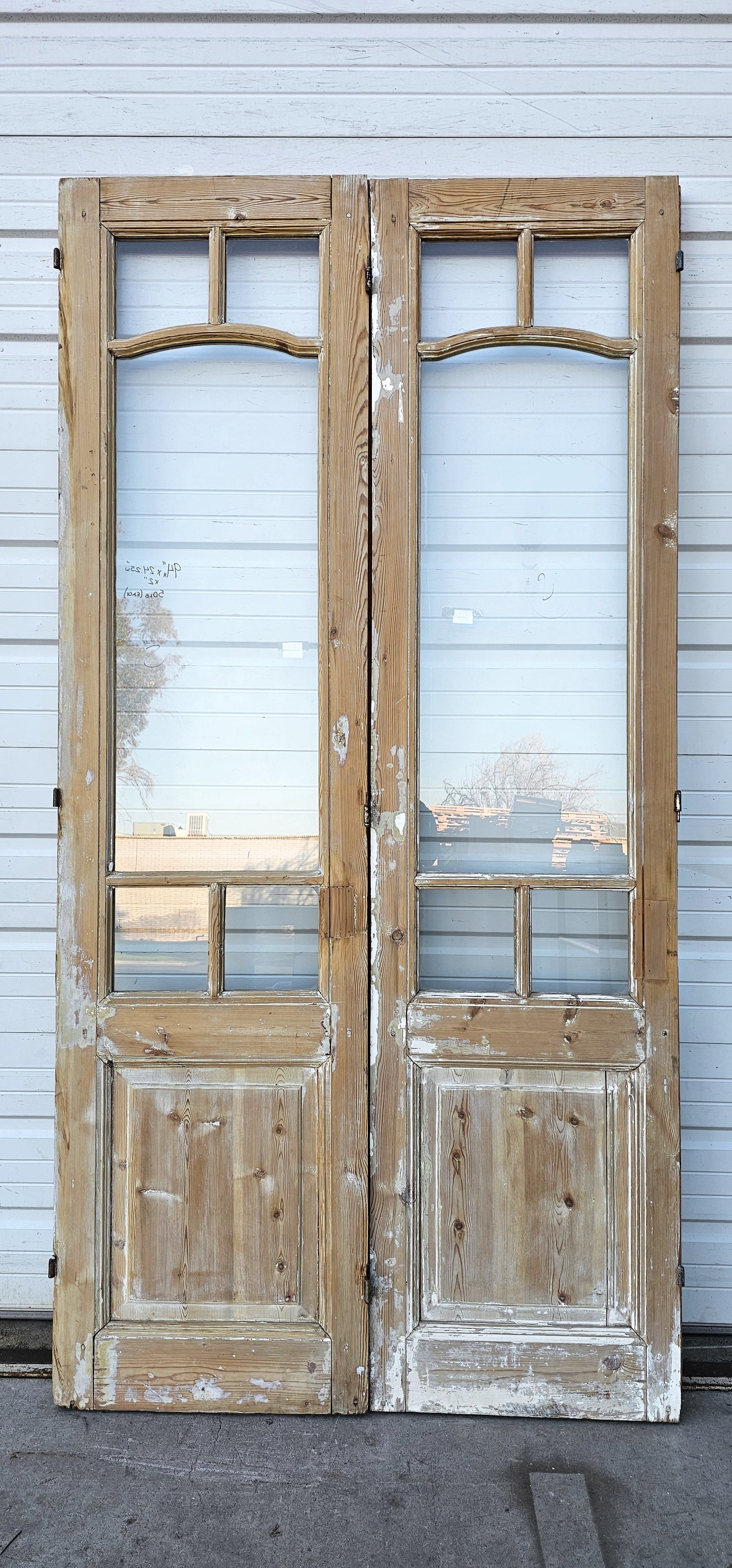 Pair of Antique French Doors with 5 Lites