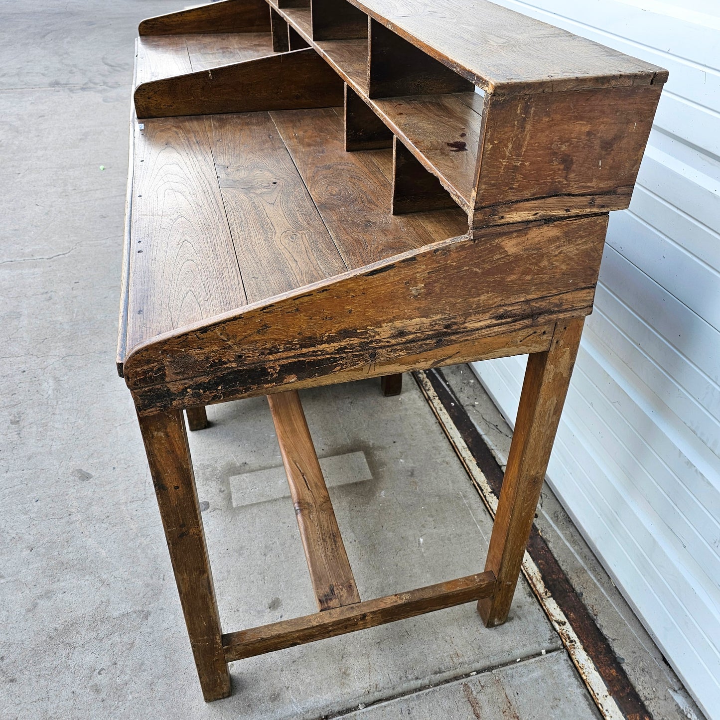 2-Person Industrial Wooden Work Desk