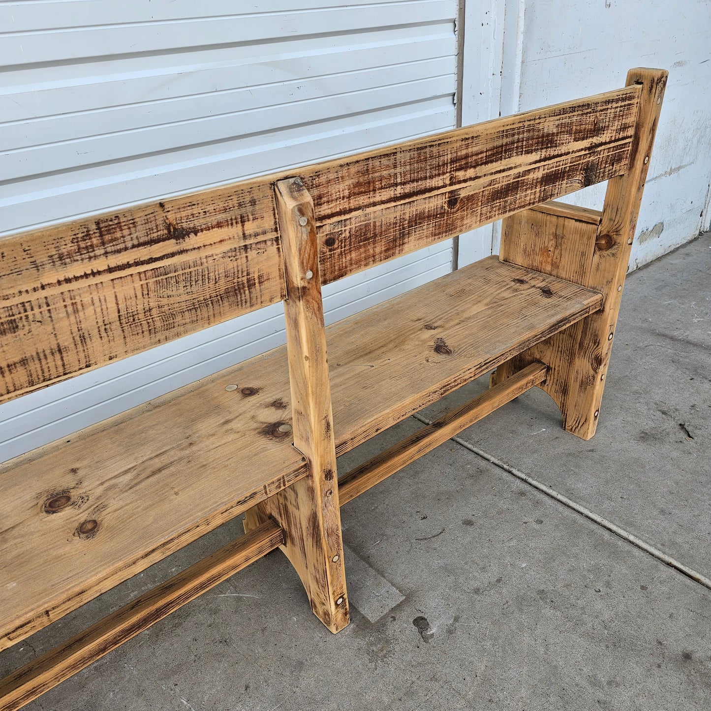 Bleached Train Station Bench