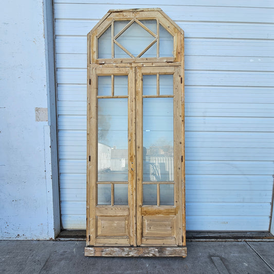 Pair of Wood Doors w/Transom