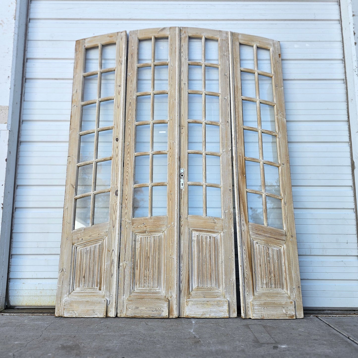 Set of 4 Washed Arched Doors w/48 Lites