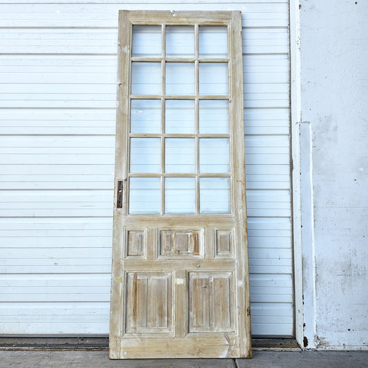 Single Washed Wood Door w/15 Lites