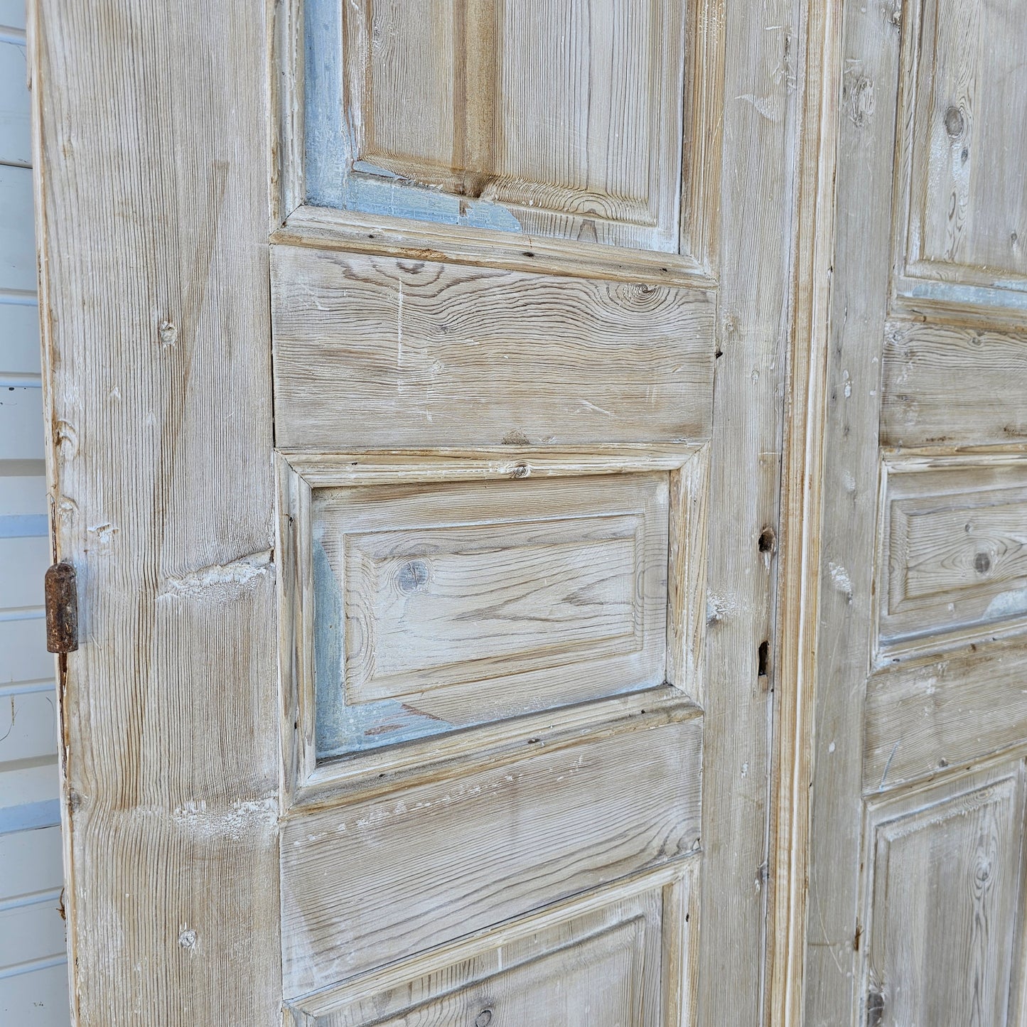 Pair of Washed Wood Panel Doors