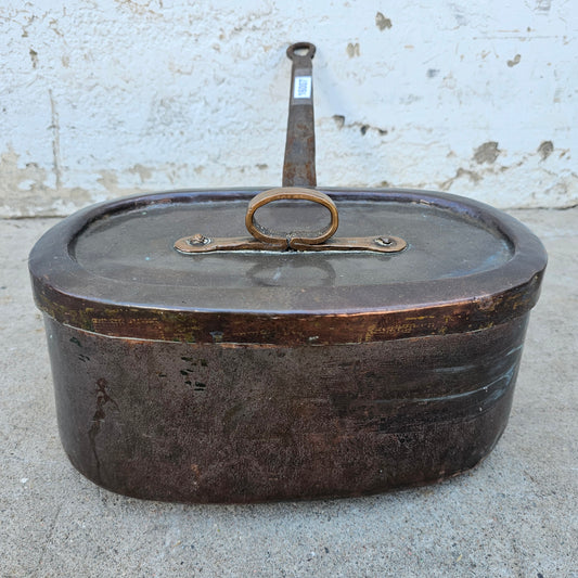 Antique French Copper Covered Pan