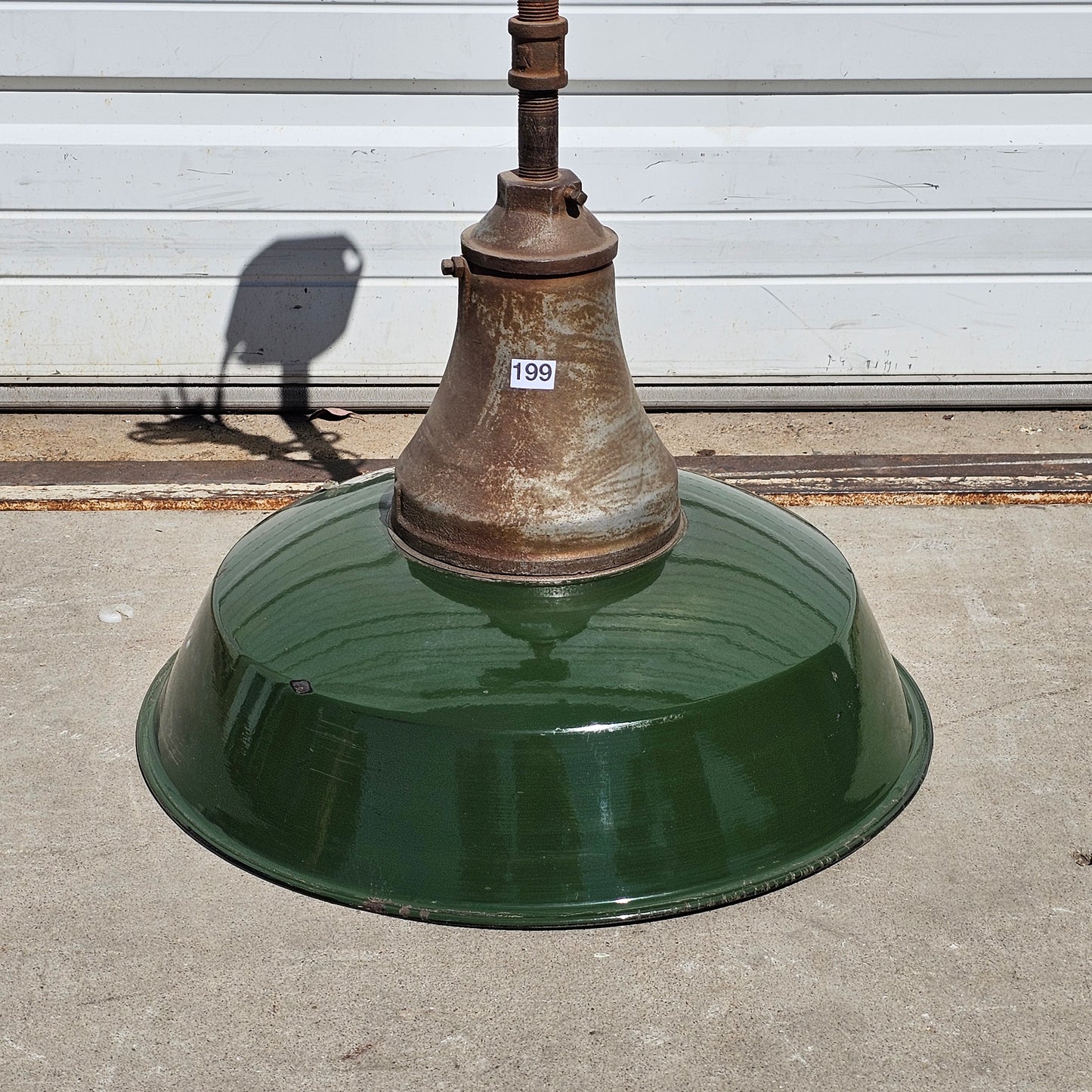 Industrial Green Ceramic Pendant Light