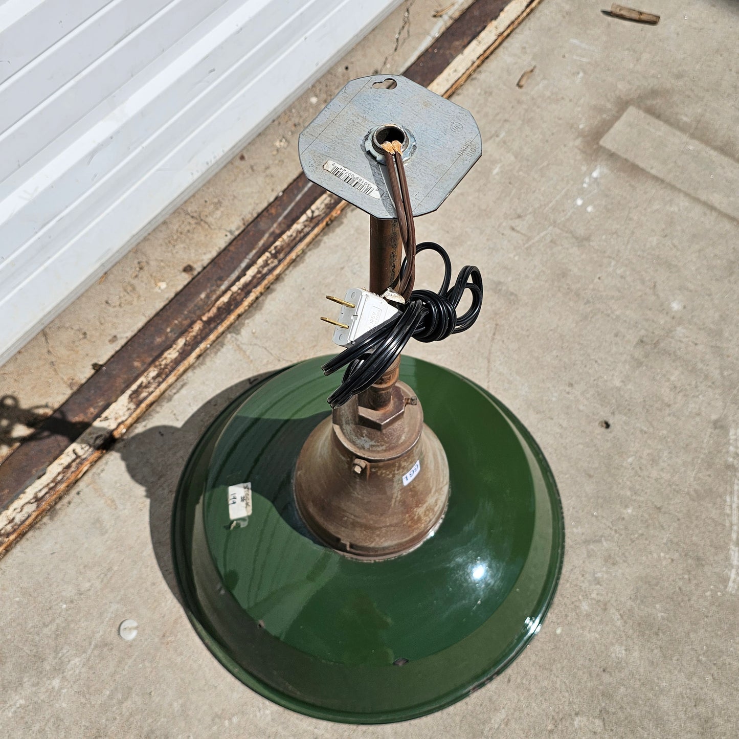 Industrial Green Ceramic Pendant Light