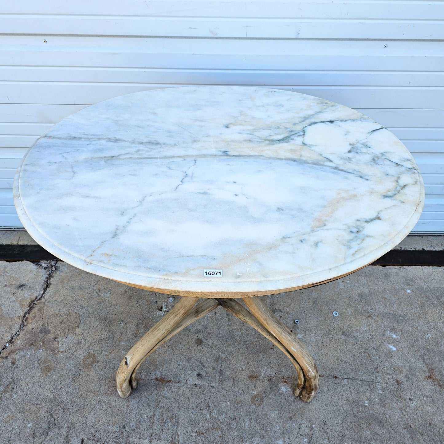 Bentwood Table w/Marble Top