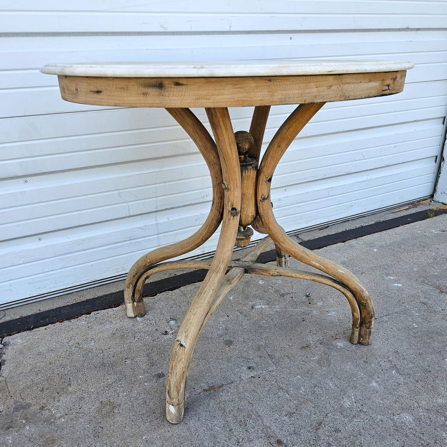 Bentwood Table w/Marble Top