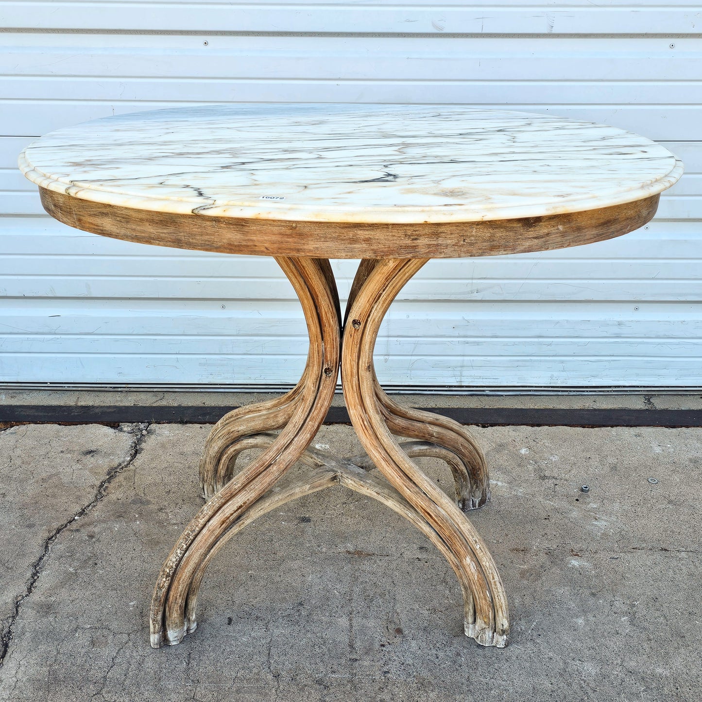 Bentwood Table w/Marble Top