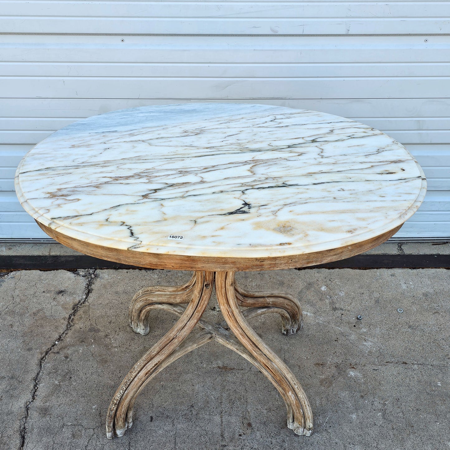 Bentwood Table w/Marble Top