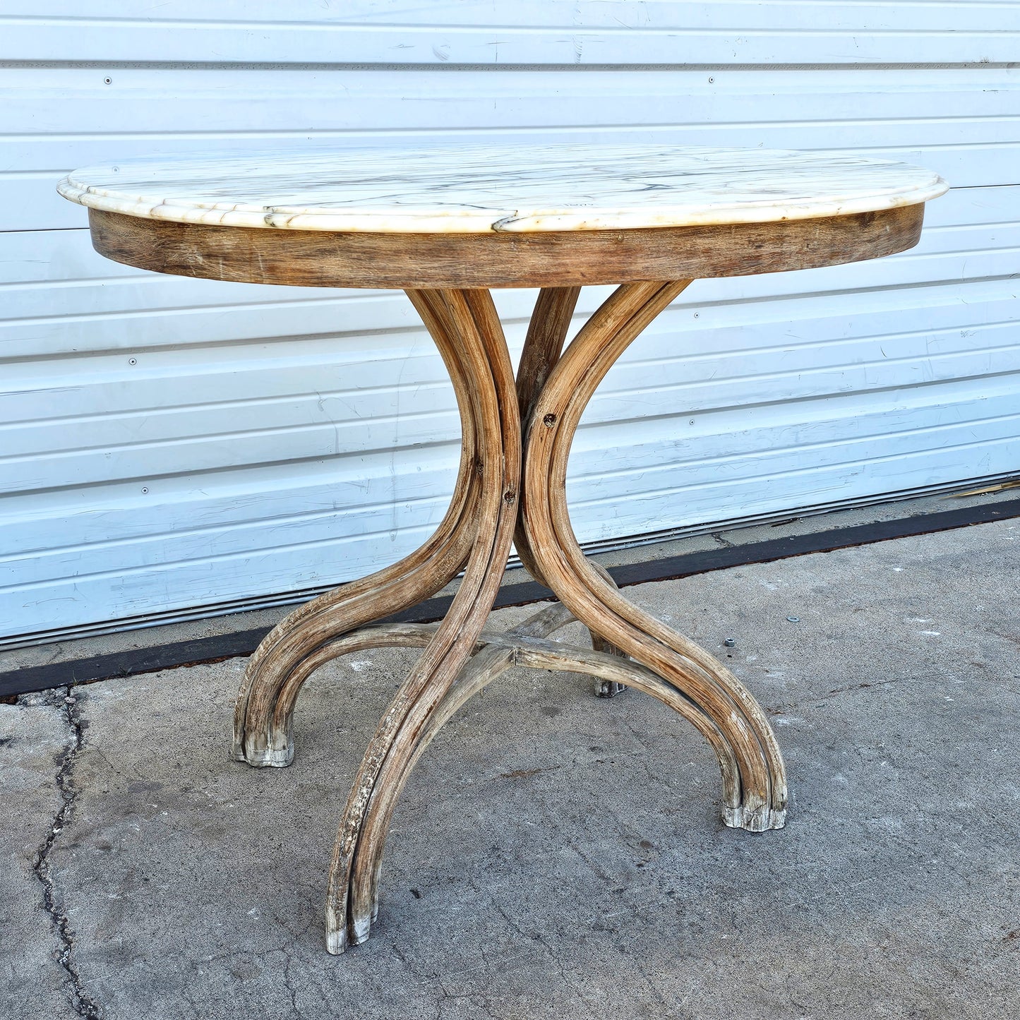 Bentwood Table w/Marble Top