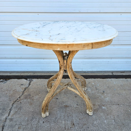 Bentwood Table w/Marble Top