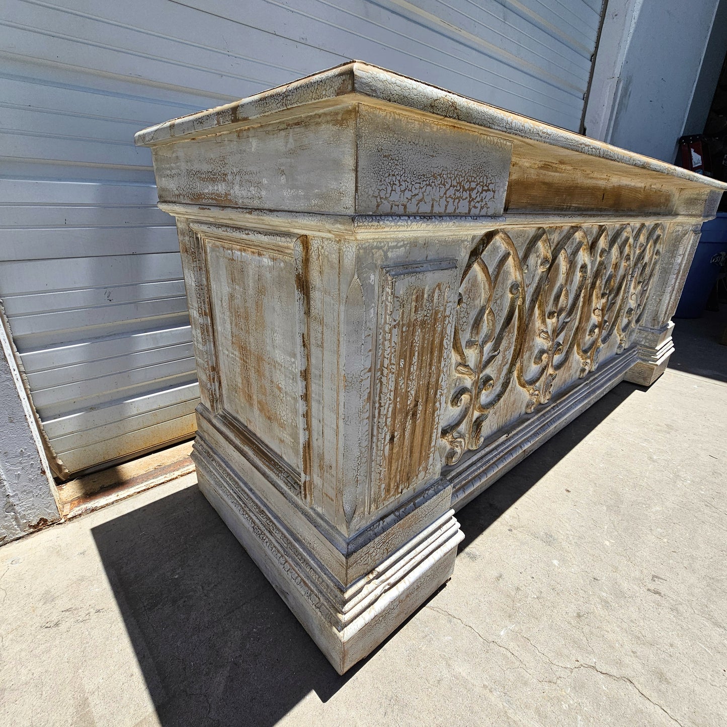 Distressed Painted Store Counter