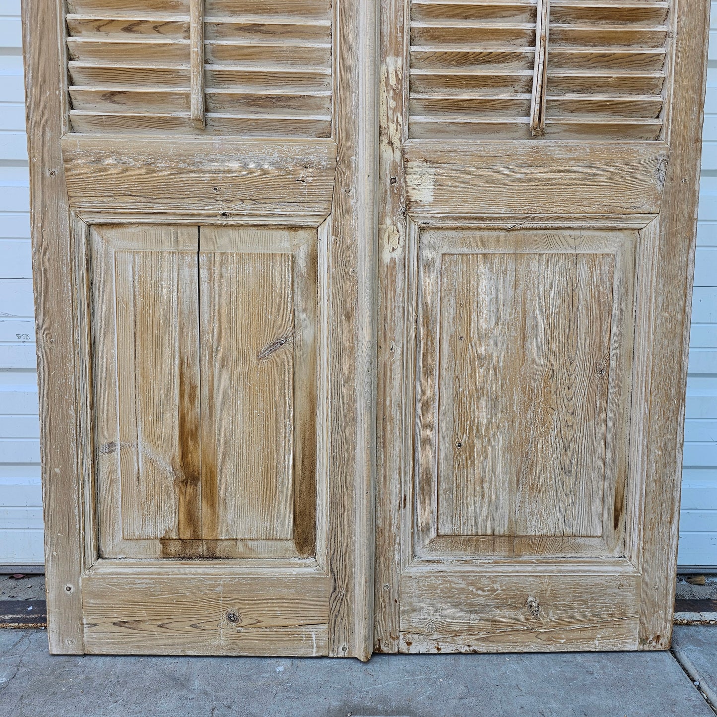 Pair of Wood French Shutter Doors