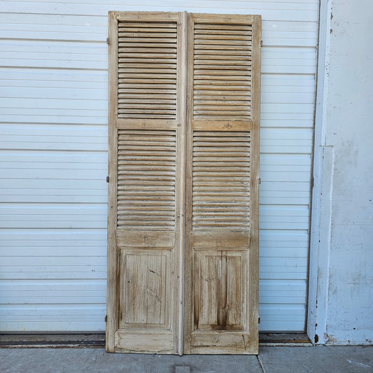 Pair of Wood French Shutter Doors