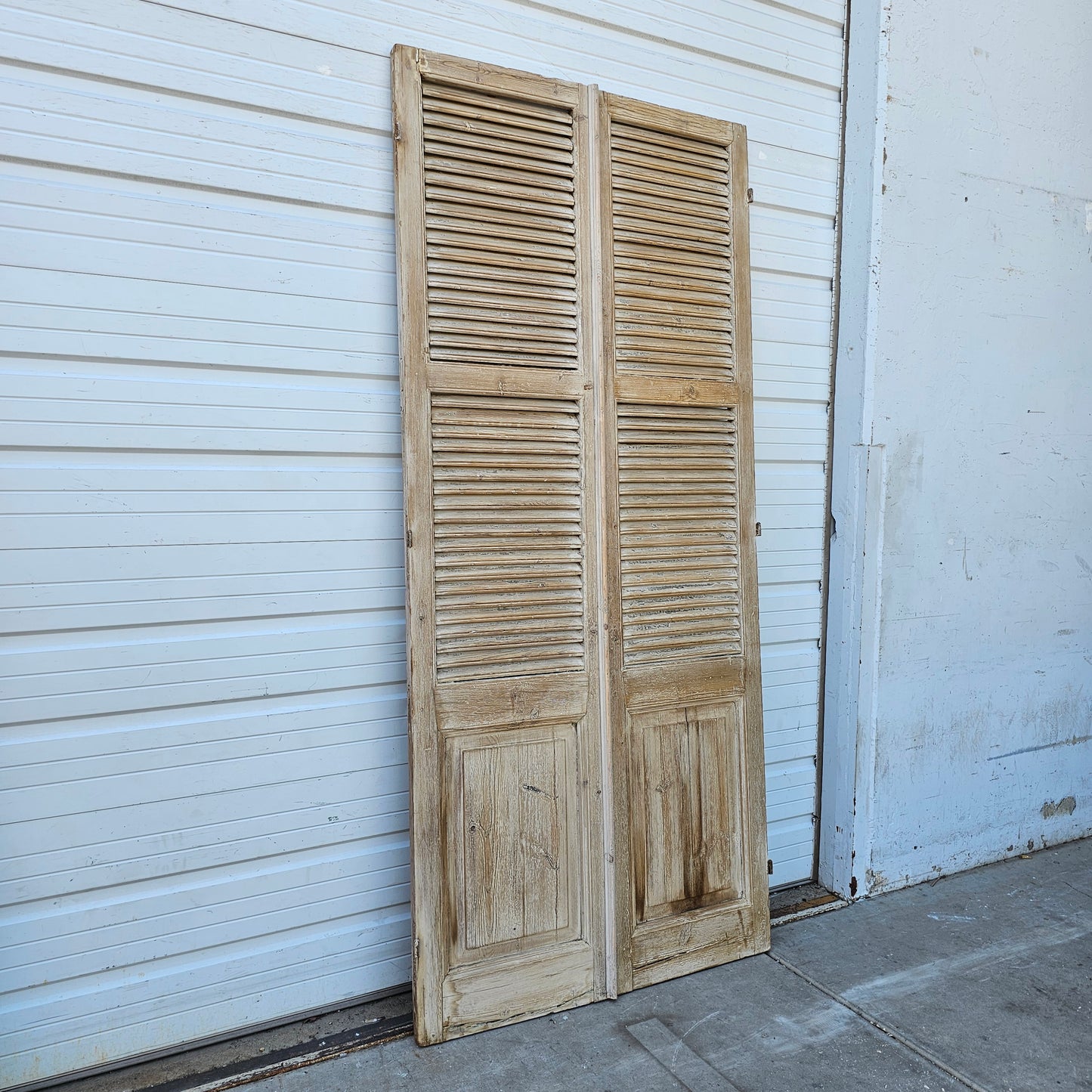 Pair of Wood French Shutter Doors