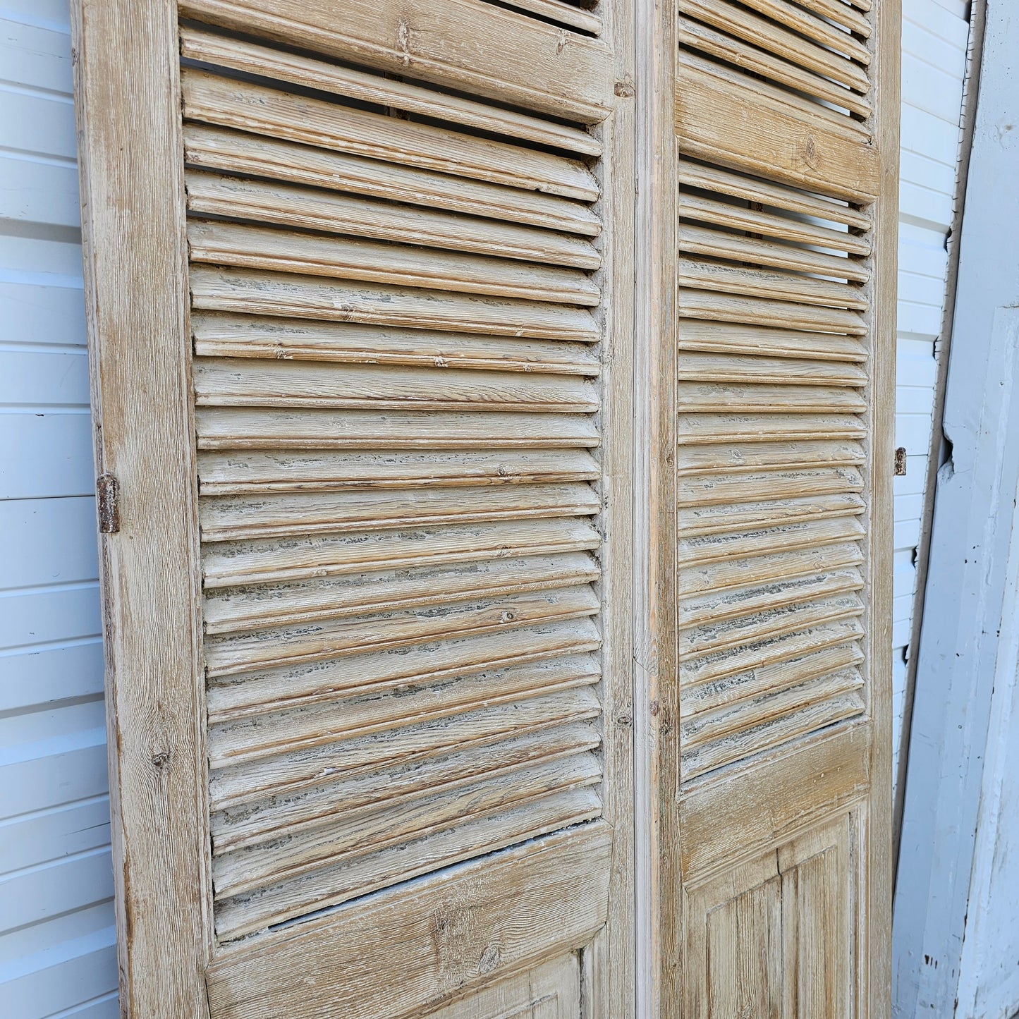 Pair of Wood French Shutter Doors