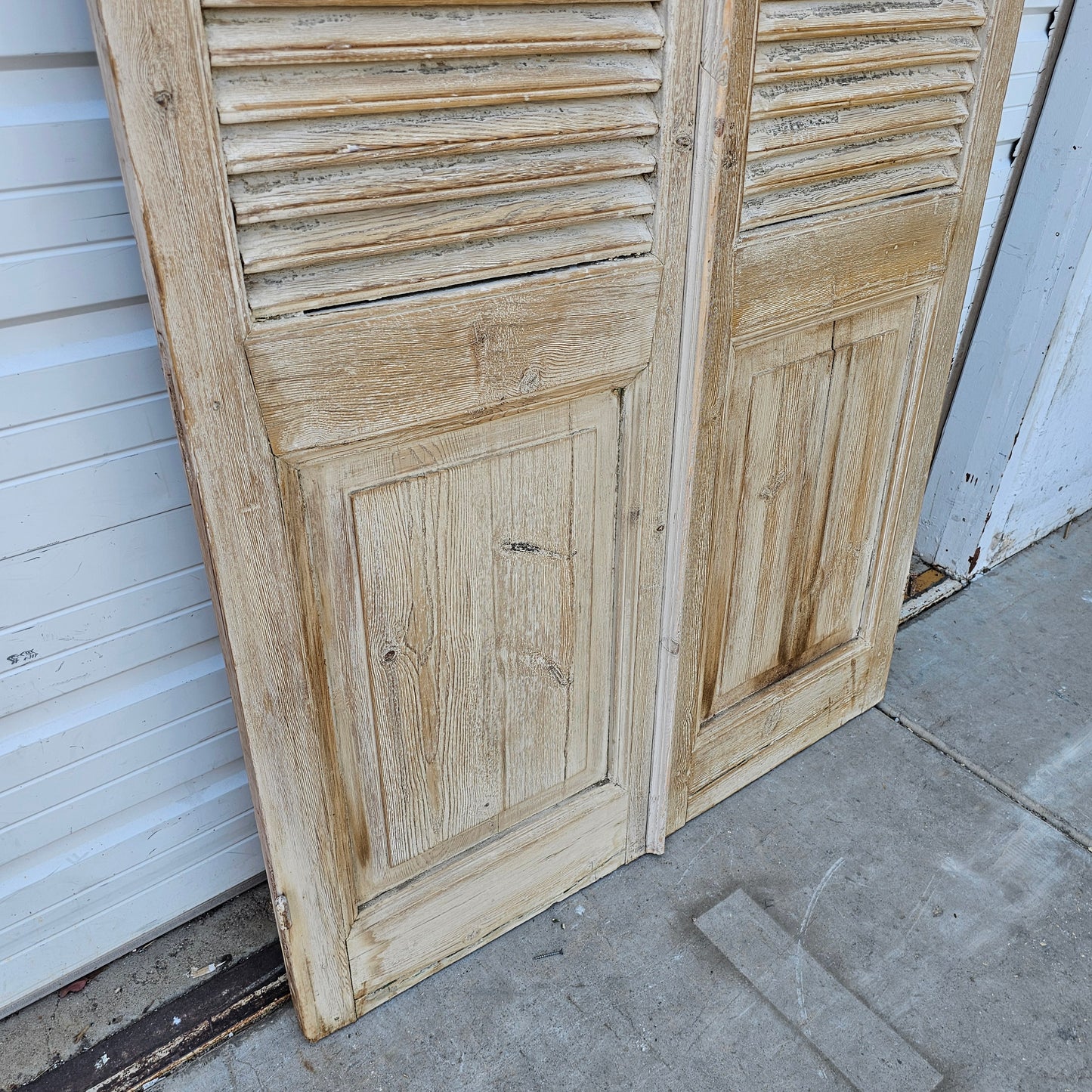 Pair of Wood French Shutter Doors