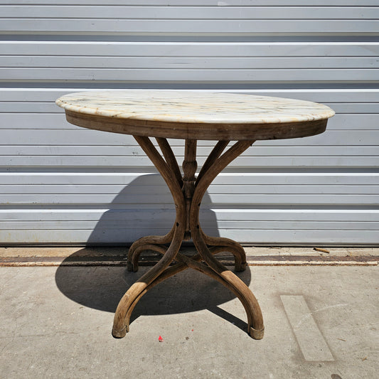 Bentwood Table w/Marble Top