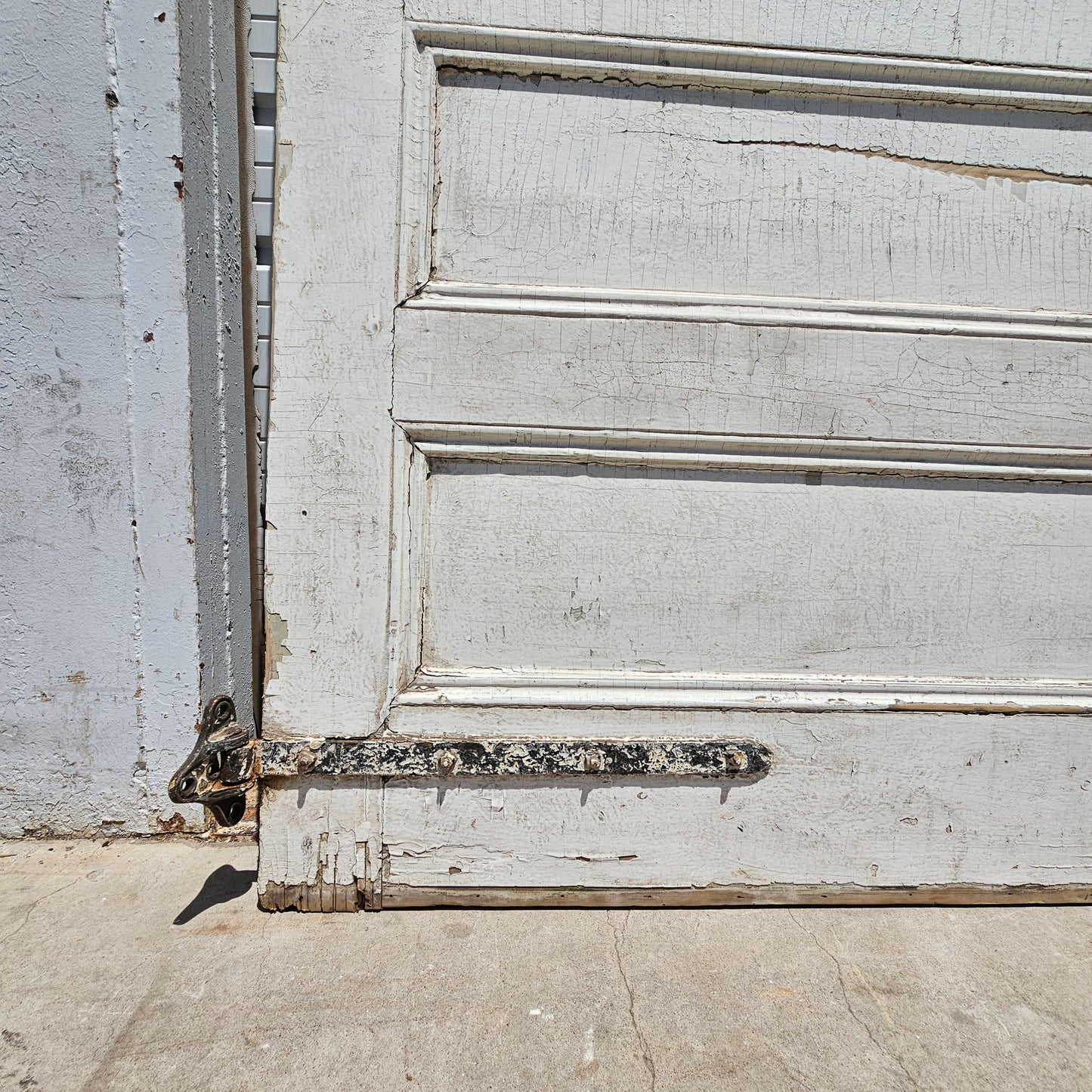 Pair of White Painted Stall Doors with 9 Glass Lites