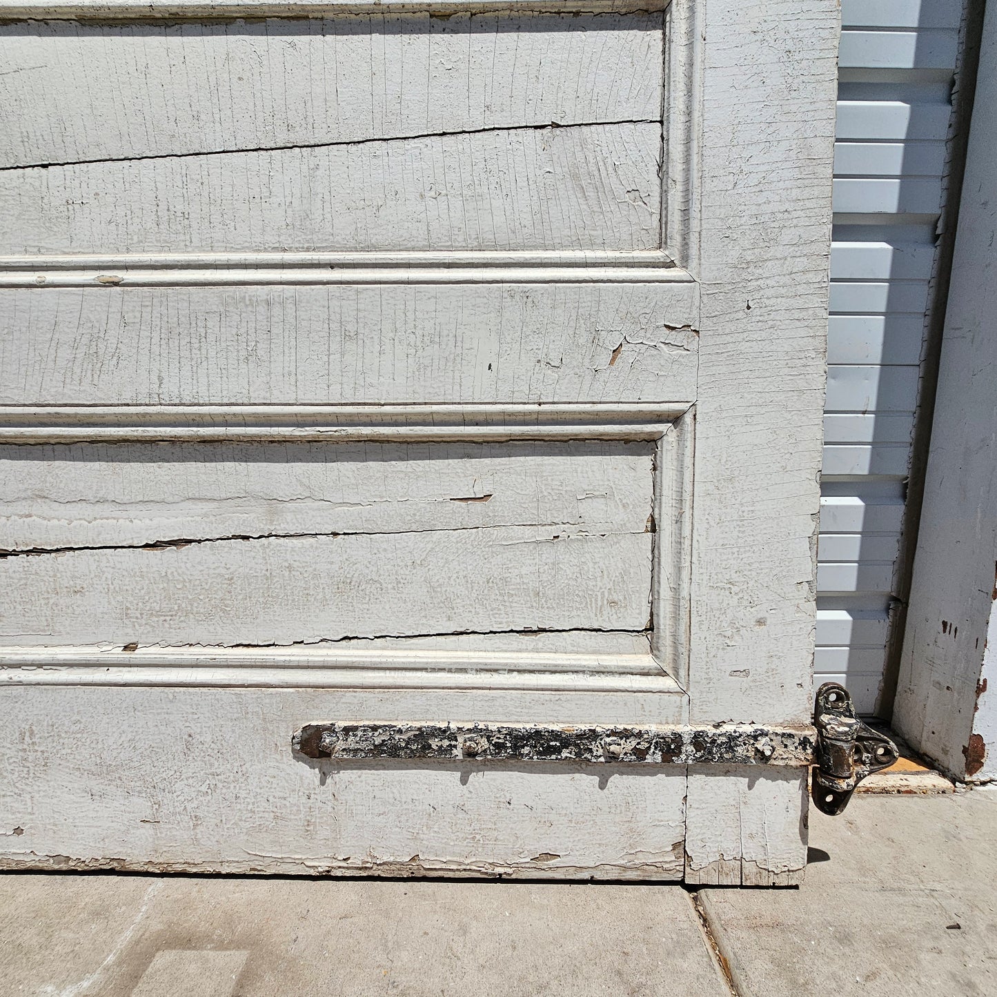 Pair of White Painted Stall Doors with 9 Glass Lites