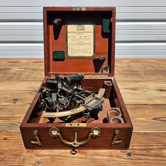 1940’s English Sextant in Wood Box (Decor)