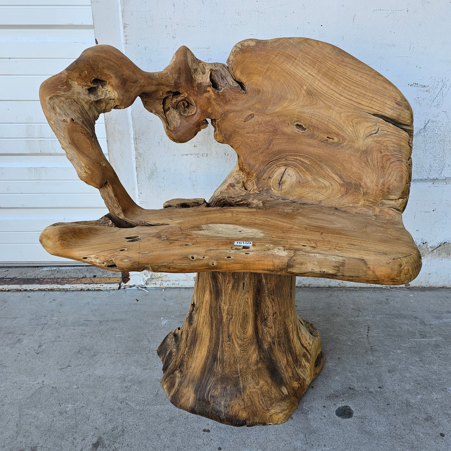 Primitive Wooden Stump/Root Chair