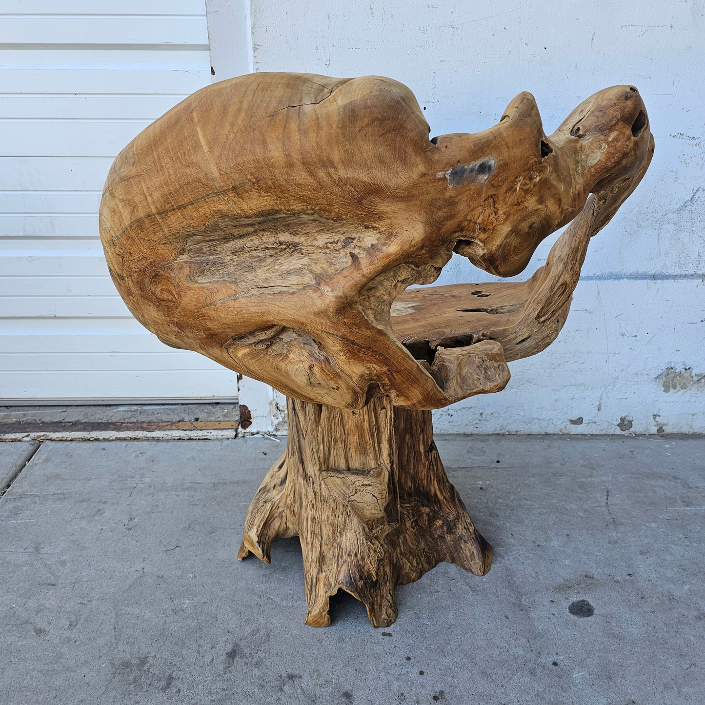 Primitive Wooden Stump/Root Chair