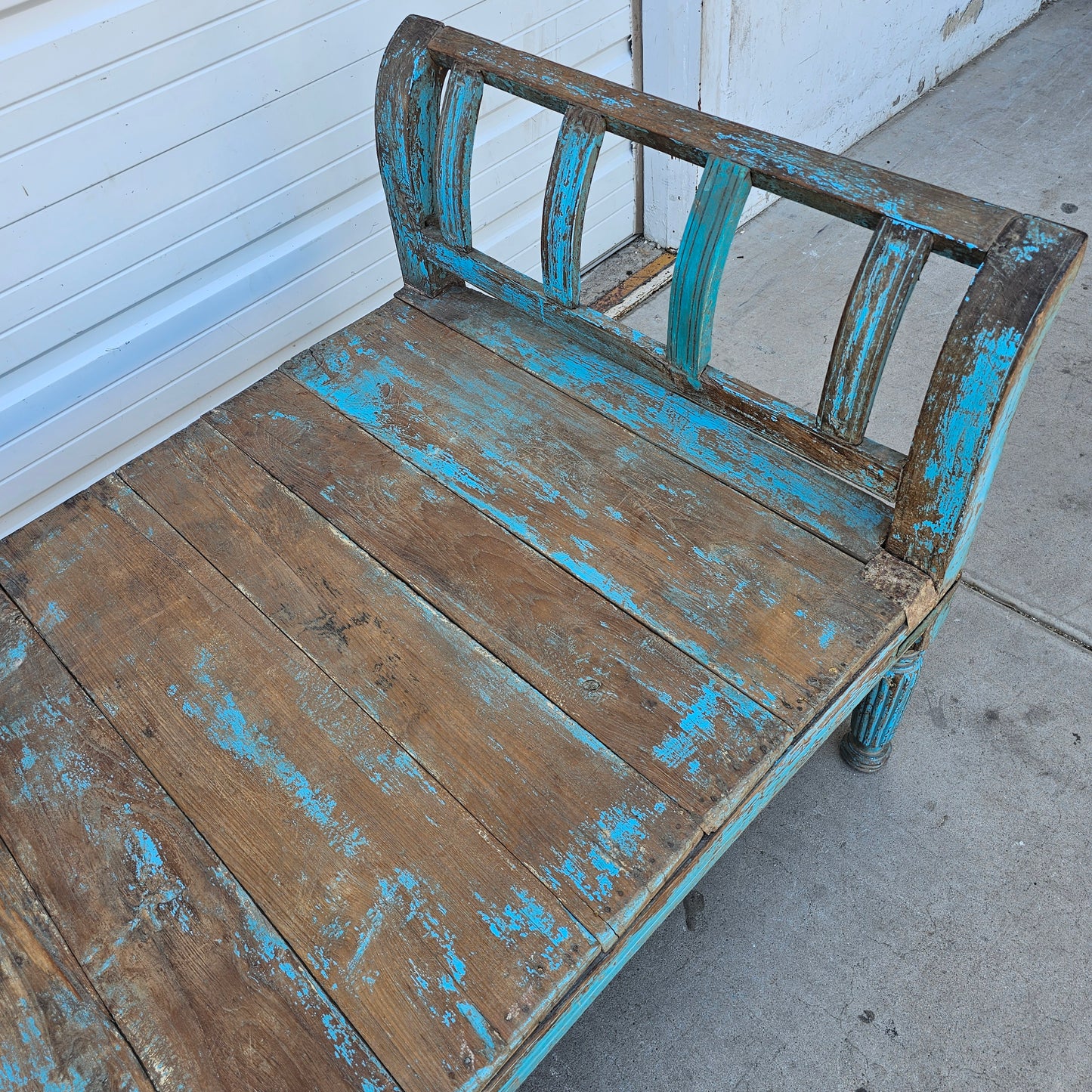 Blue Painted Wooden Daybed