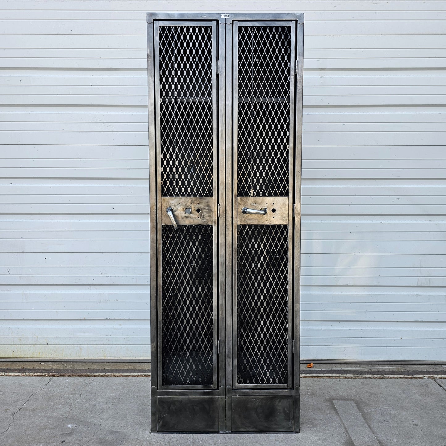 Stripped Mesh Metal Lockers