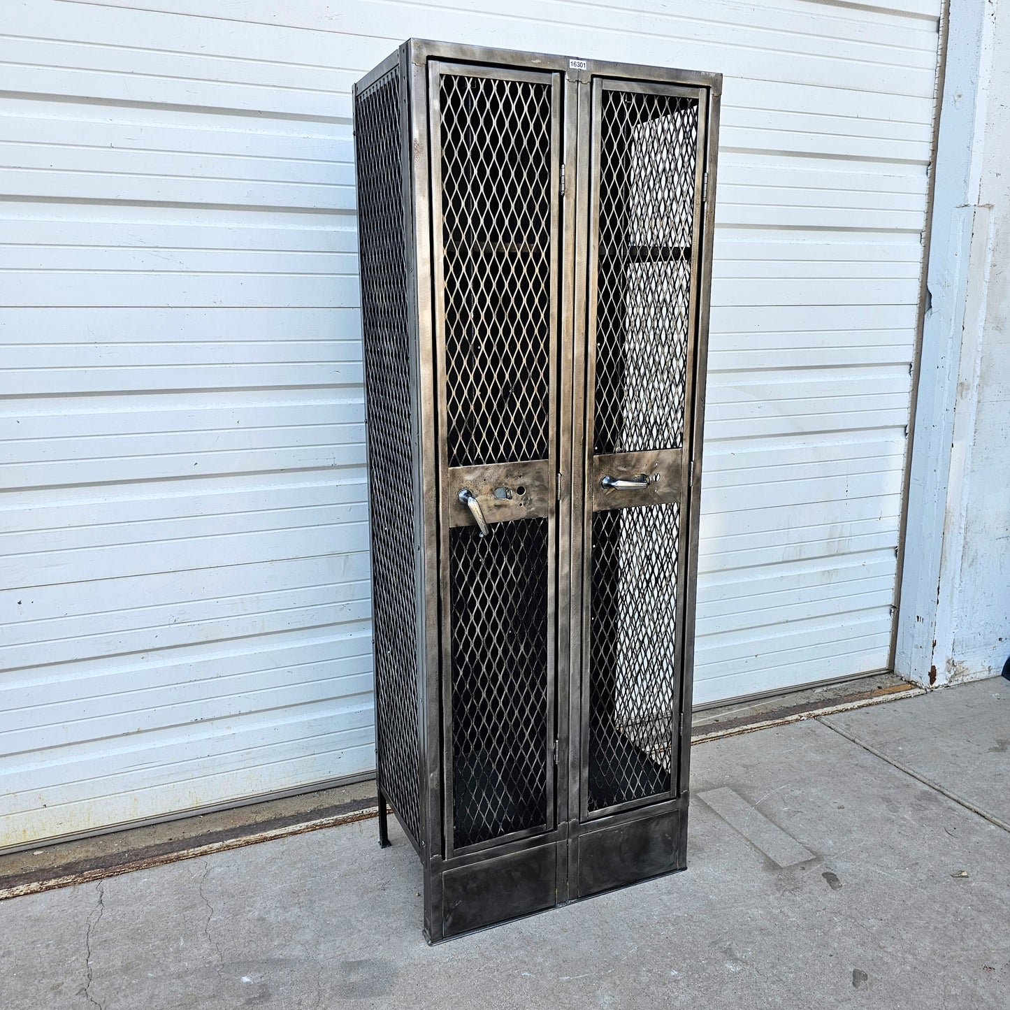 Stripped Mesh Metal Lockers