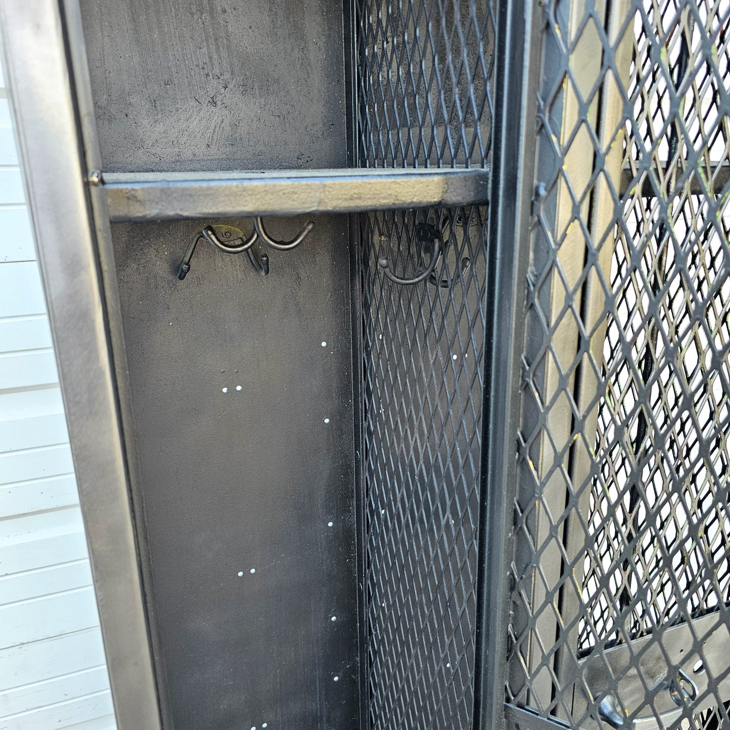 Stripped Mesh Metal Lockers